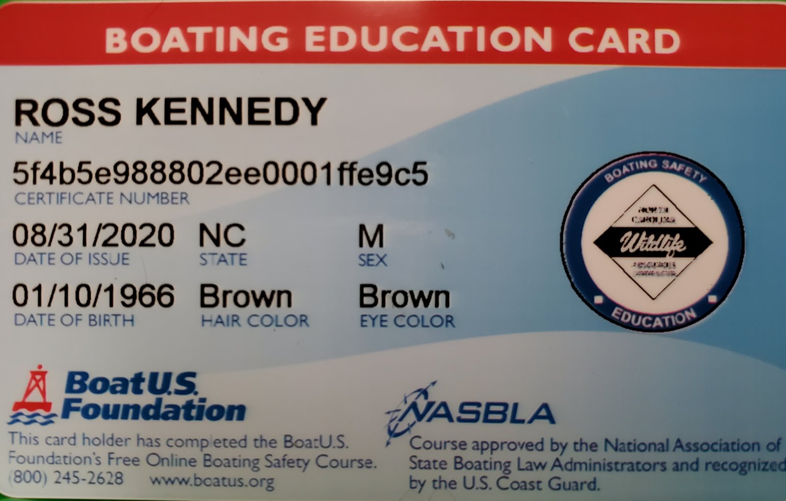North Carolina boating credential